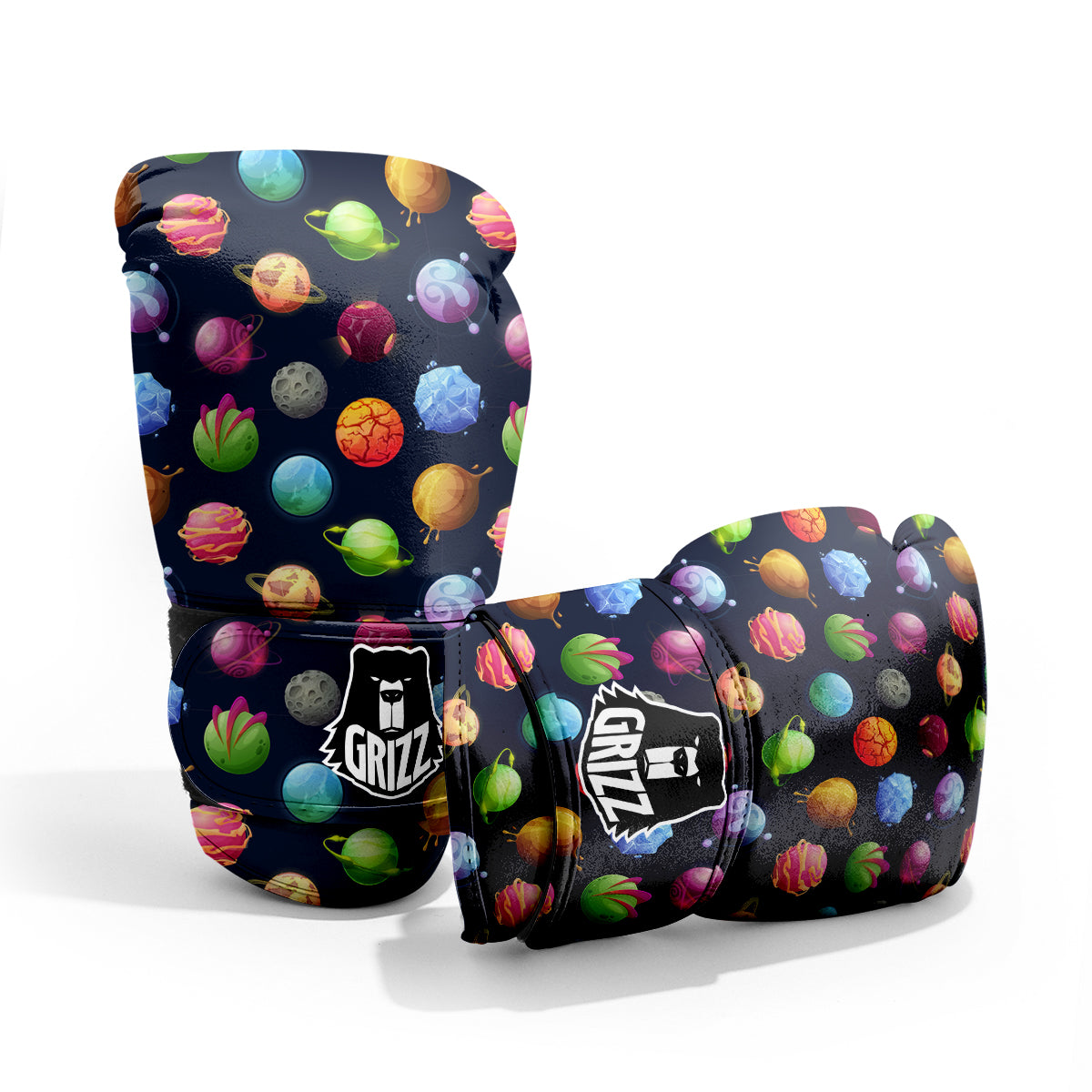 Alien Planets And Stars Print Pattern Pro Boxing Glove