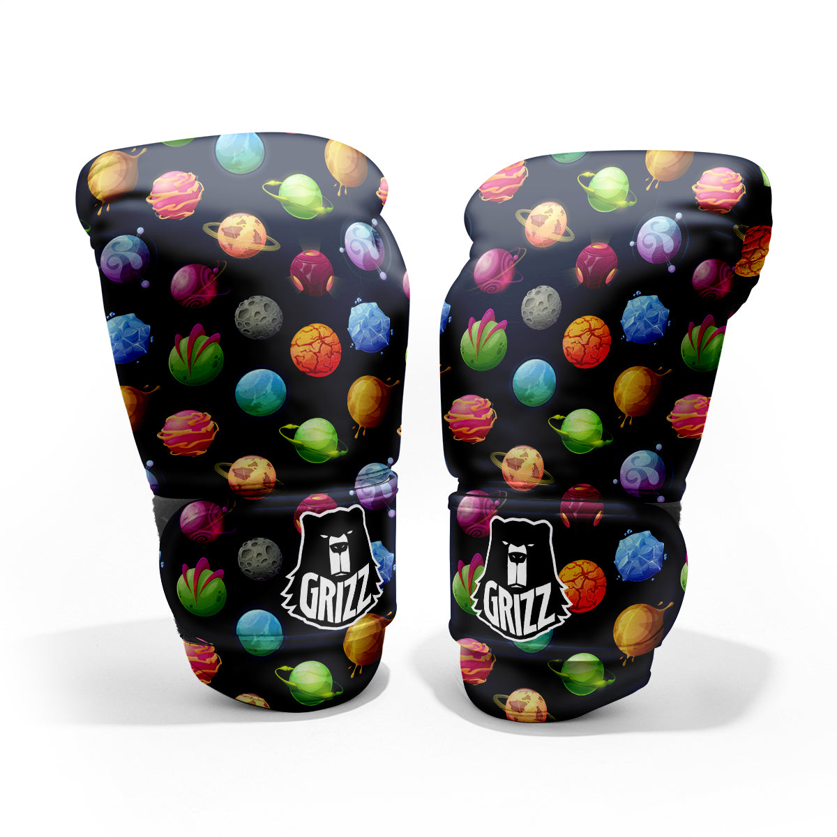Alien Planets And Stars Print Pattern Pro Boxing Glove