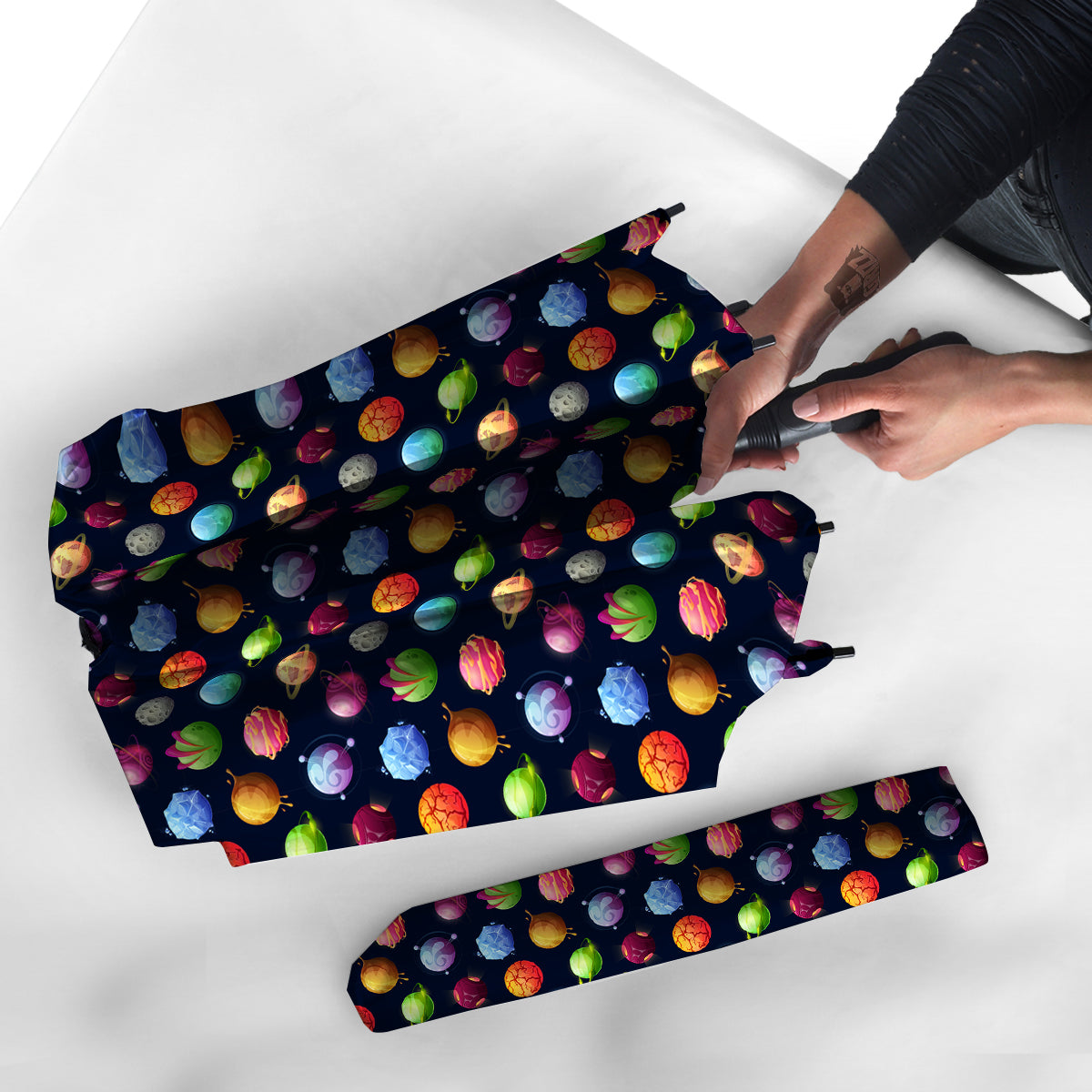 Alien Planets And Stars Print Pattern Umbrella-grizzshop