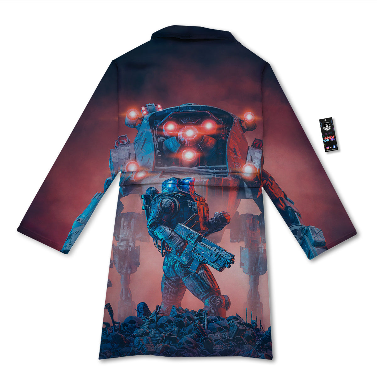 Alien Robot In the battlefield Bathrobe-grizzshop