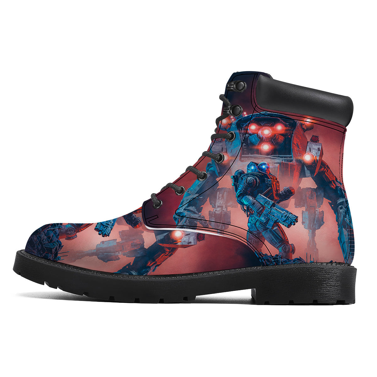 Alien Robot In the battlefield Boots-grizzshop