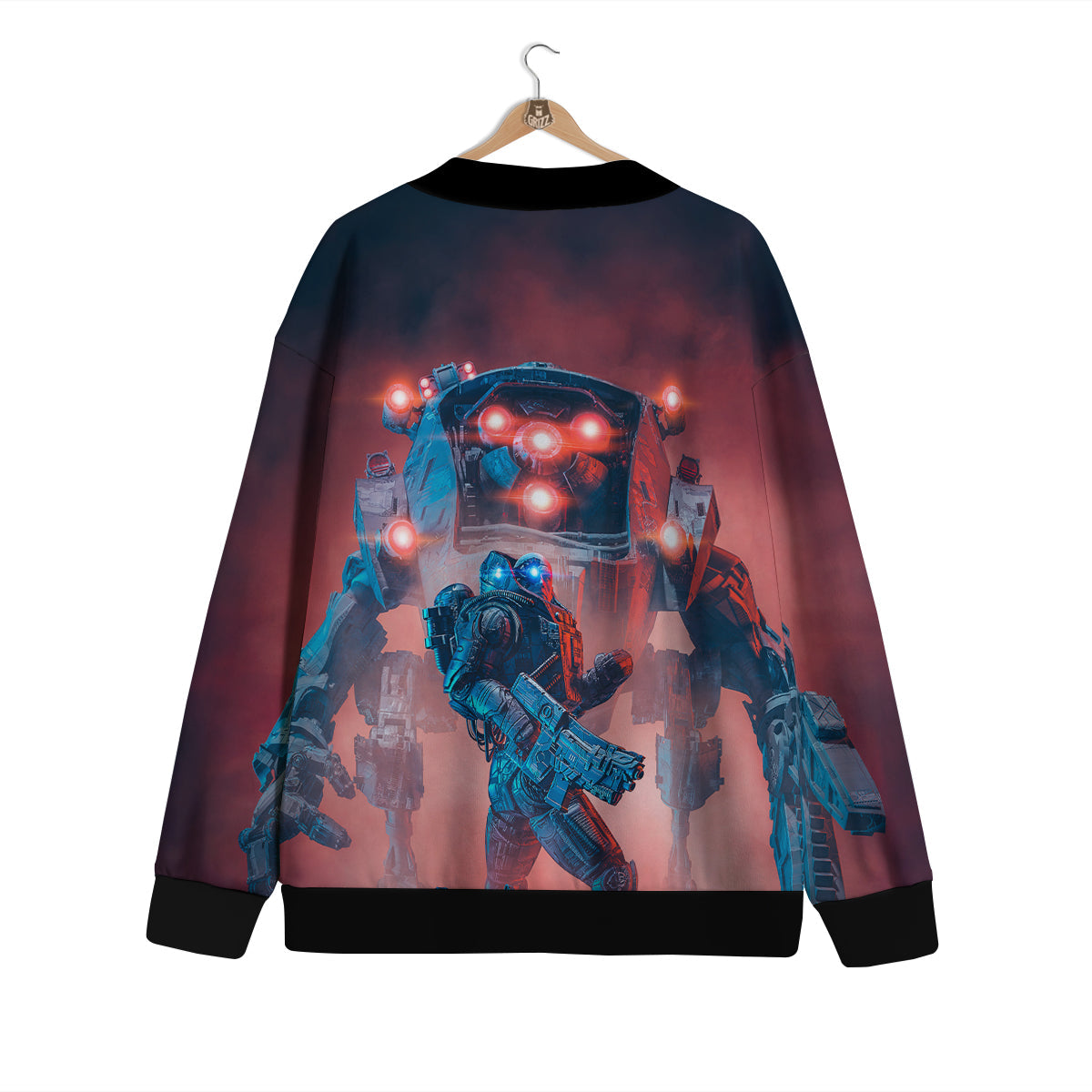 Alien Robot In the battlefield Cardigan-grizzshop