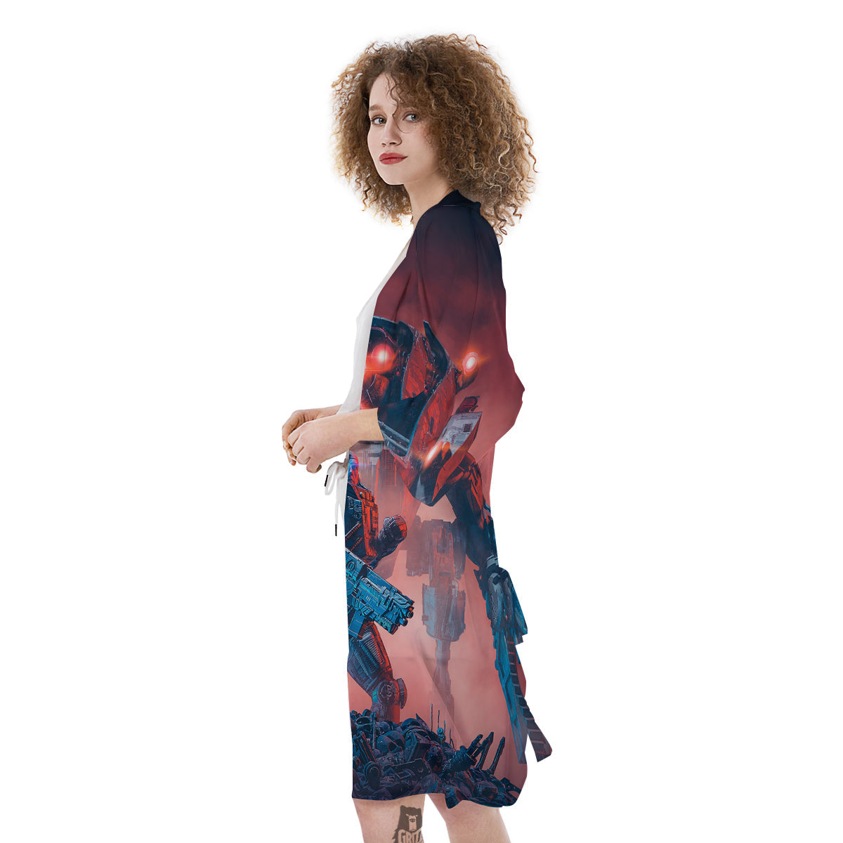 Alien Robot In the battlefield Kimono-grizzshop