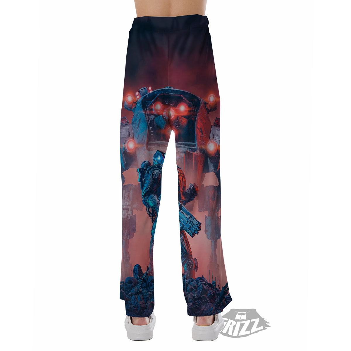 Alien Robot In the battlefield Pajama Pants-grizzshop