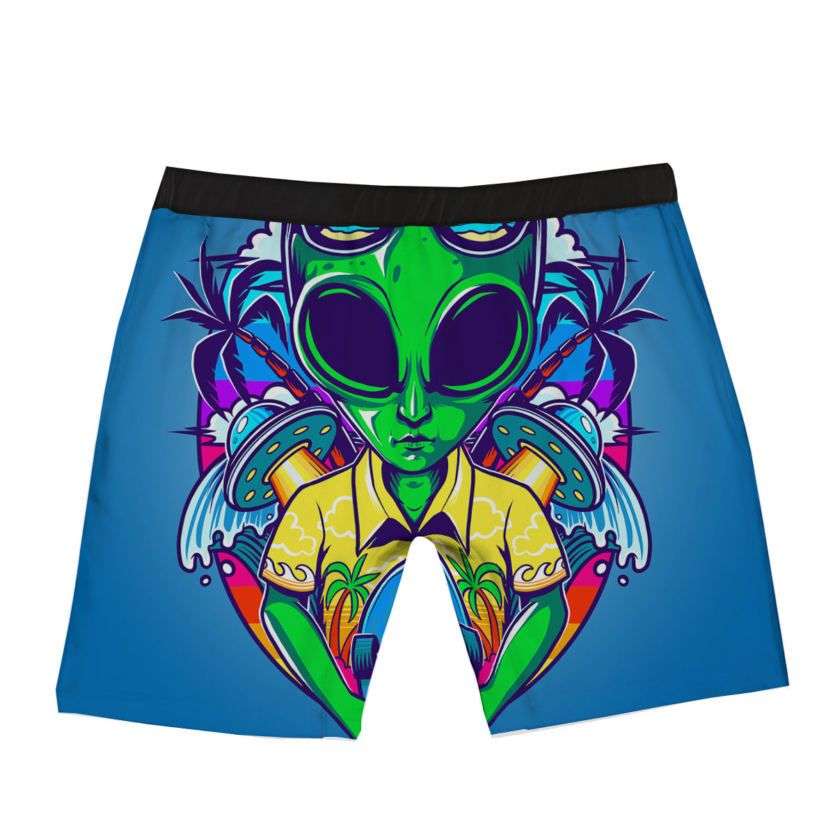 Alien Summer Beach Print Boxer Briefs-grizzshop