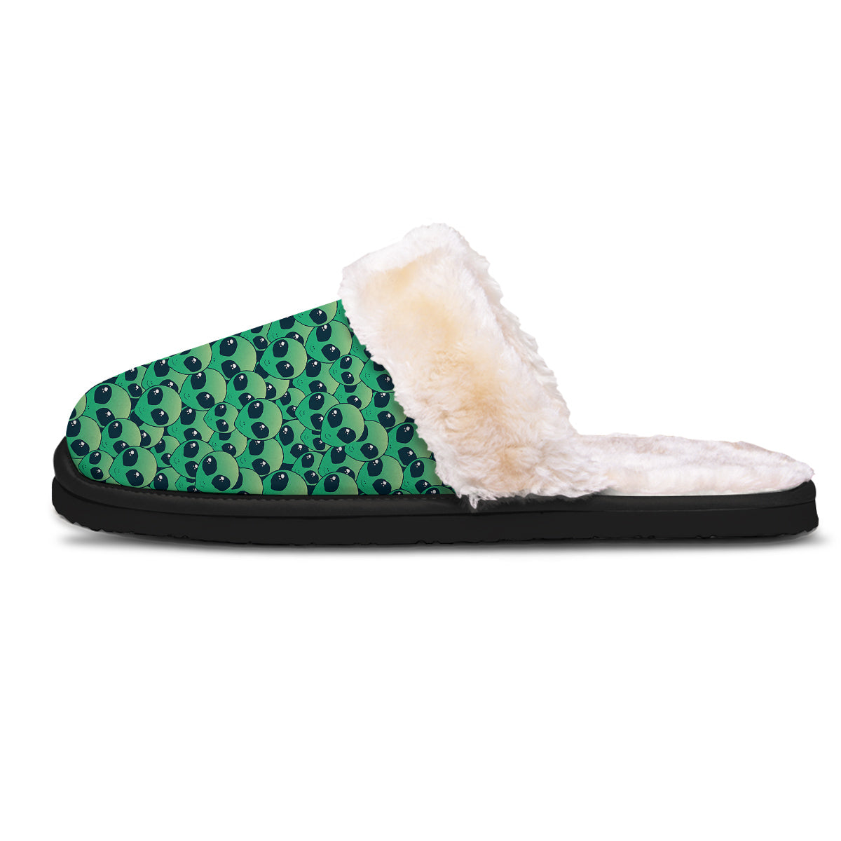 Alien UFO Green Cute Print Slippers-grizzshop