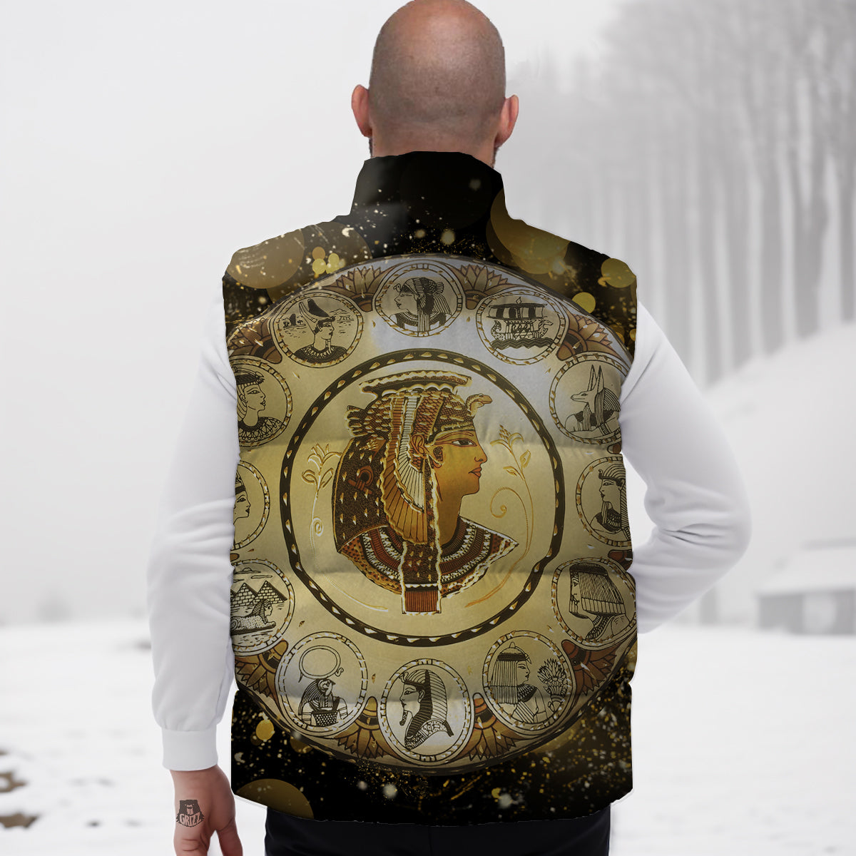 Alien Ufo Pink Pattern Print Down Vest