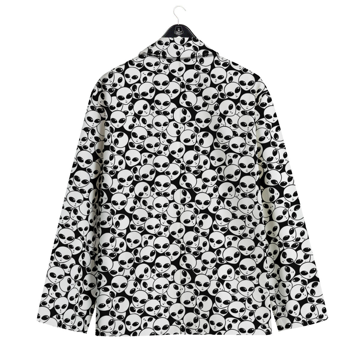 Alien White And Black Print Men's Sport Coat-grizzshop