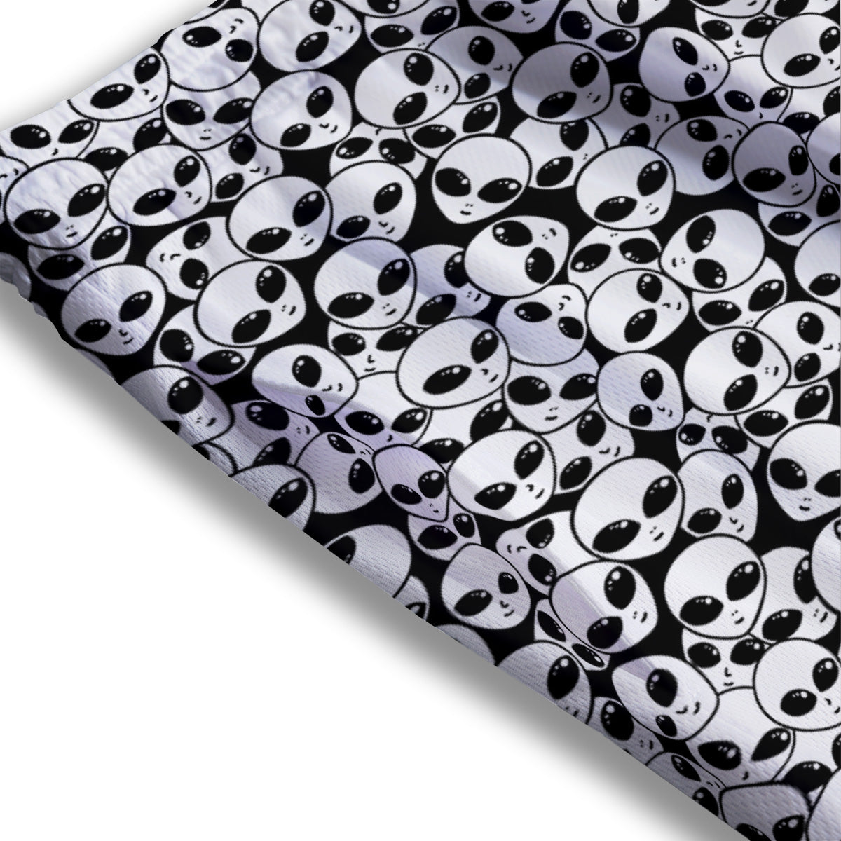 Argyle Diamond Shapes Black And White Print Pattern Mesh Shorts