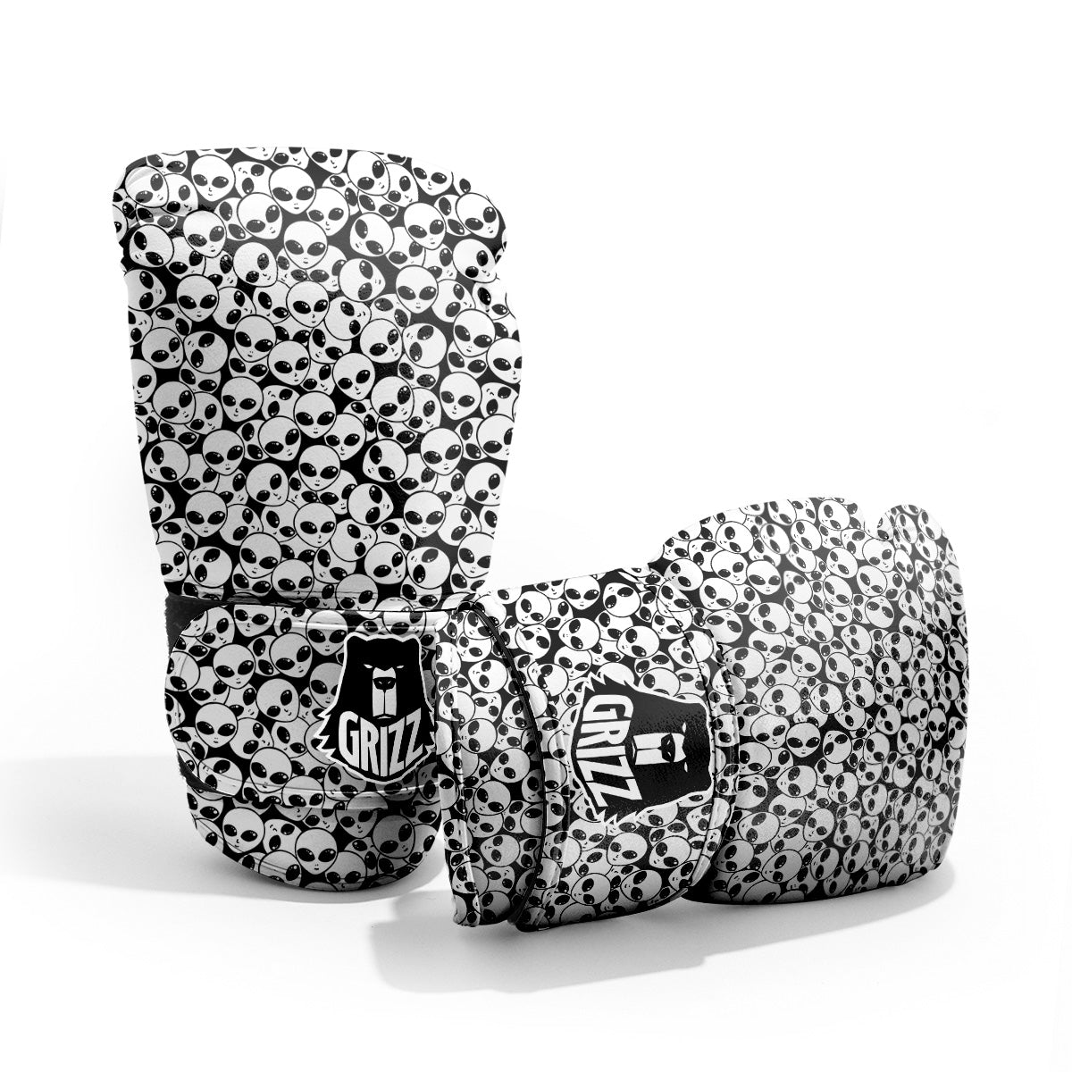Alien White And Black Print Pro Boxing Glove