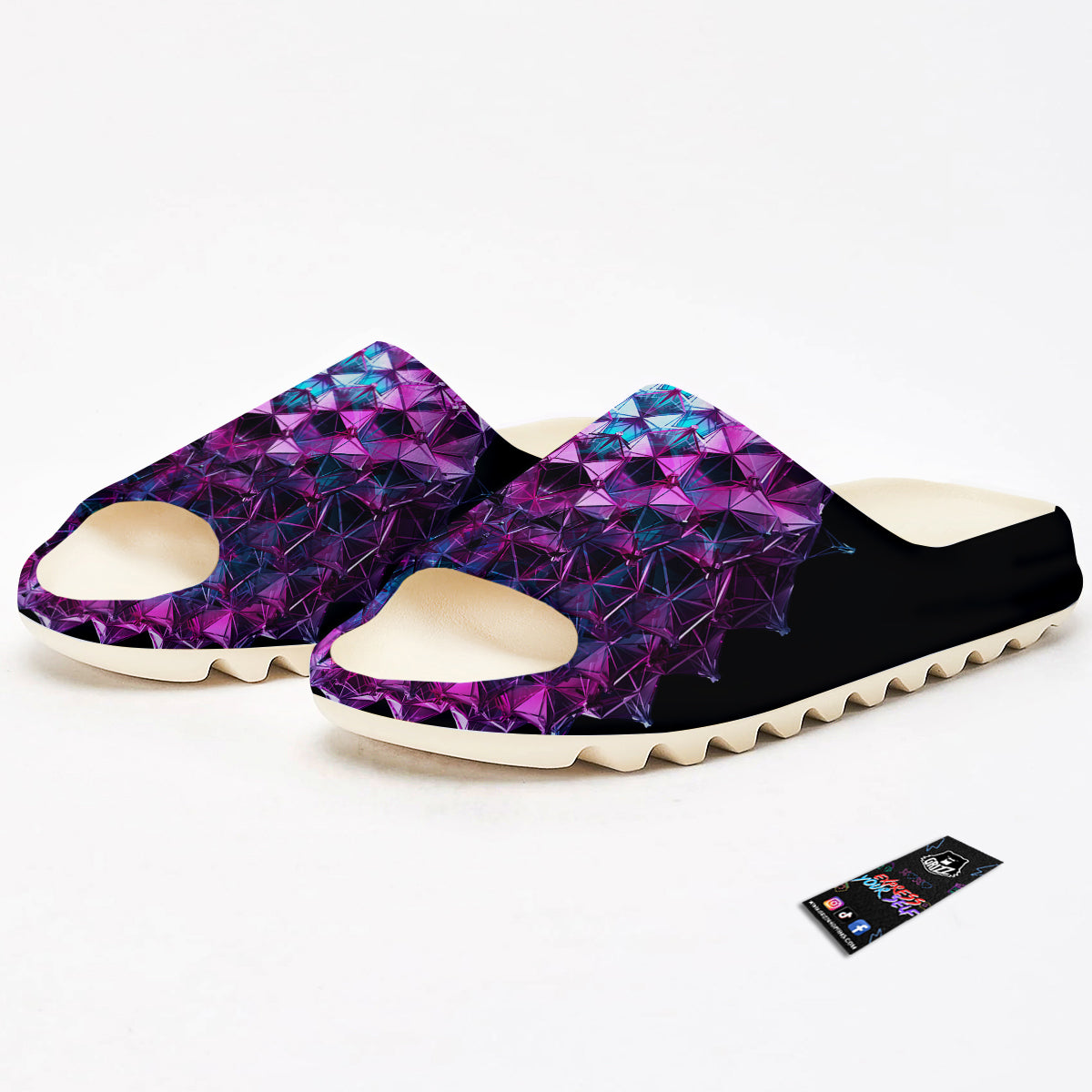 Alien Crystal Diamond Flower Print Sandals-grizzshop