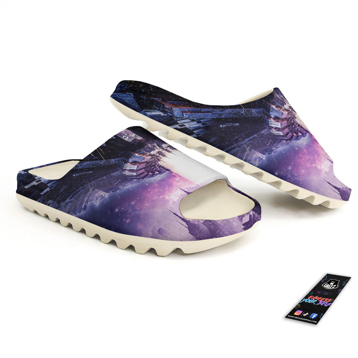Alien Invasion Print Sandals-grizzshop