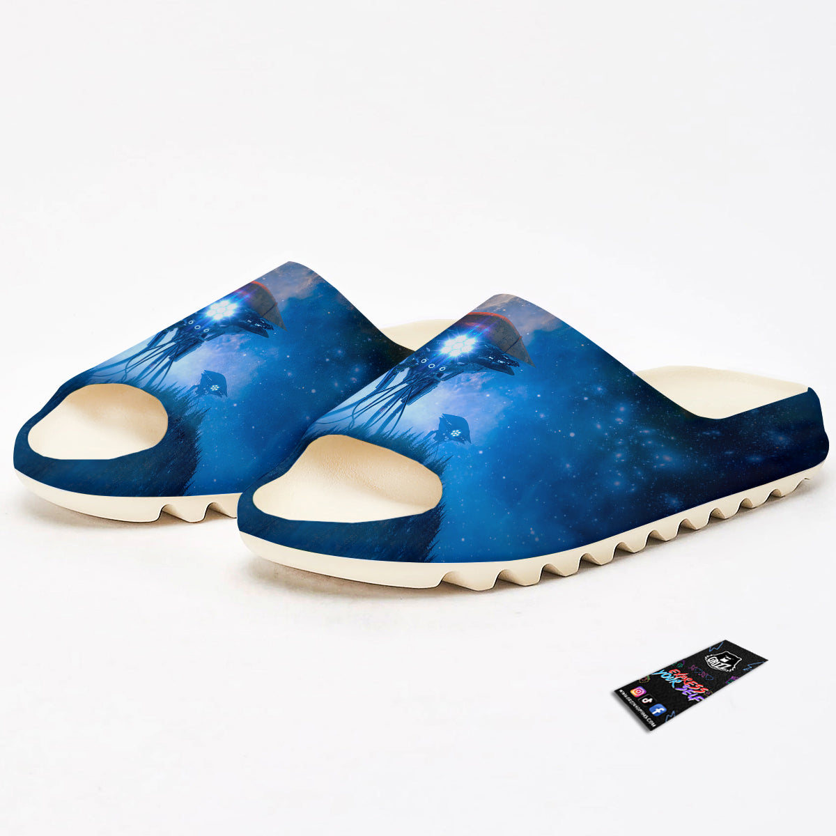 Alien Machines Print Sandals-grizzshop