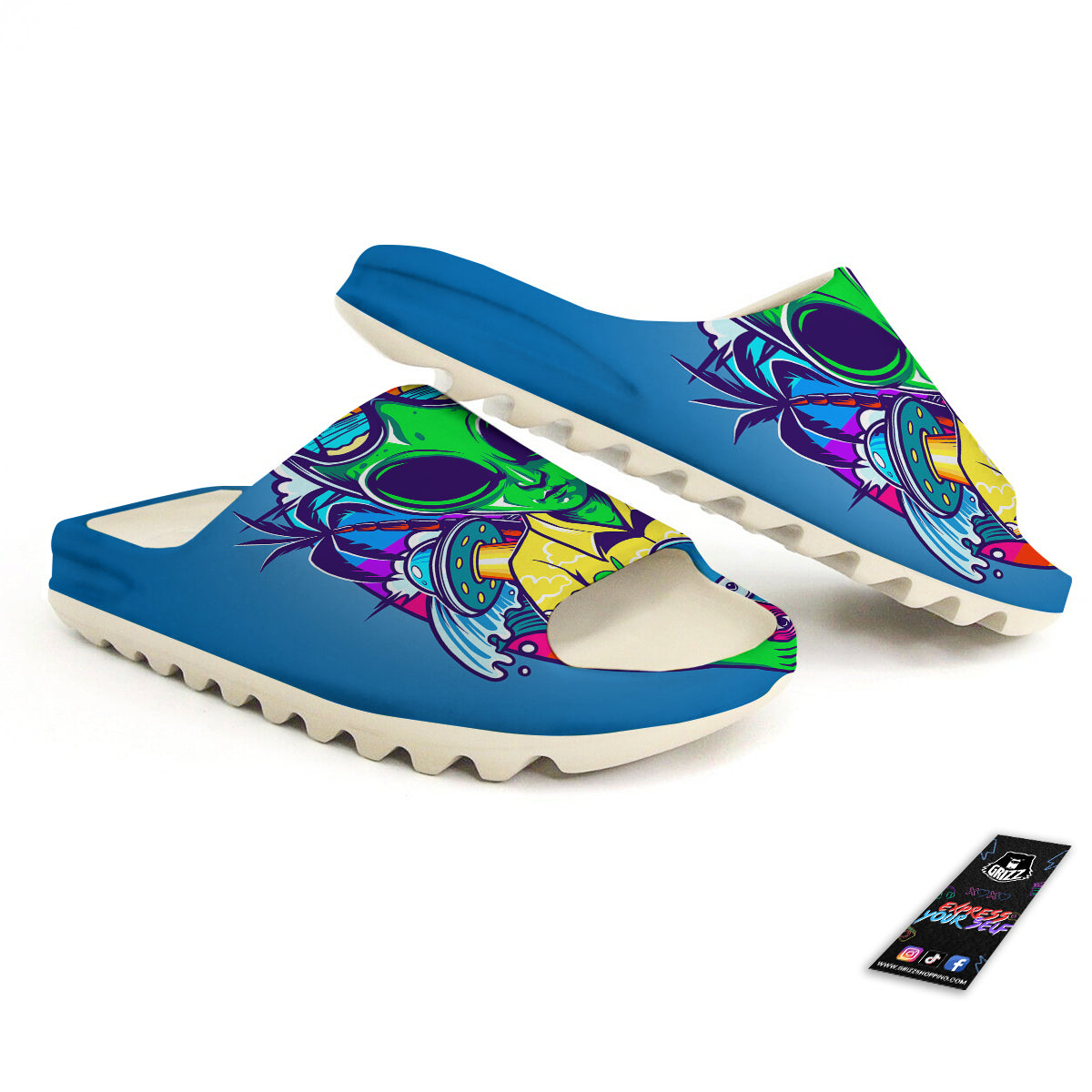Alien Summer Beach Print Sandals-grizzshop