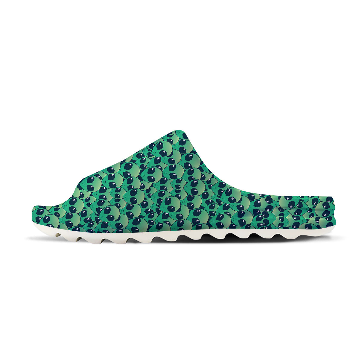 Alien UFO Green Cute Print Sandals-grizzshop