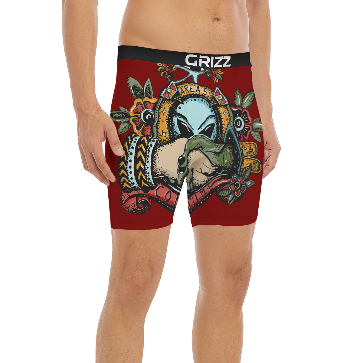 Aliens Area 51 Print Boxer Briefs-grizzshop