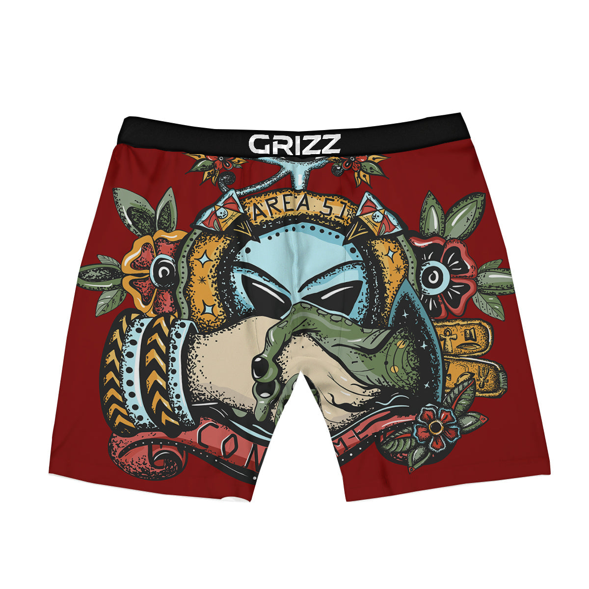 Aliens Area 51 Print Boxer Briefs-grizzshop