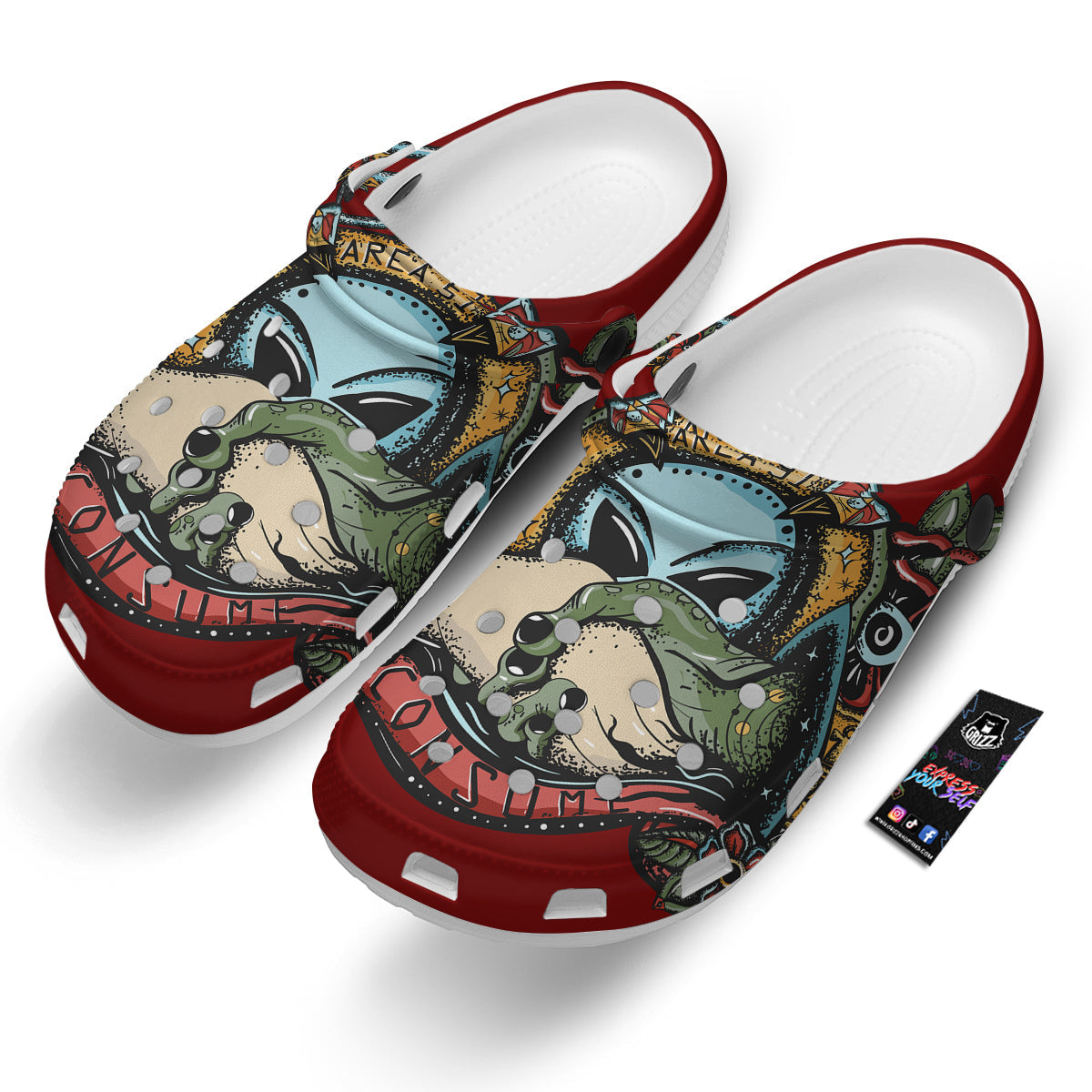 Aliens Area 51 Print Clog-grizzshop