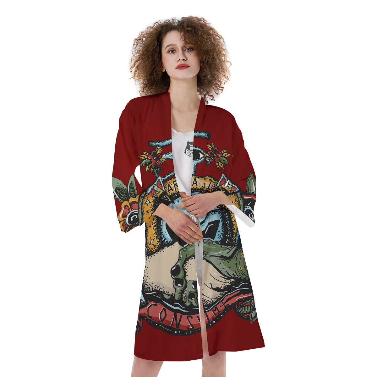 Aliens Area 51 Print Kimono-grizzshop