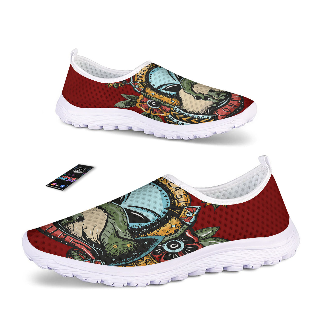 Aliens Area 51 Print Nurse Shoes-grizzshop