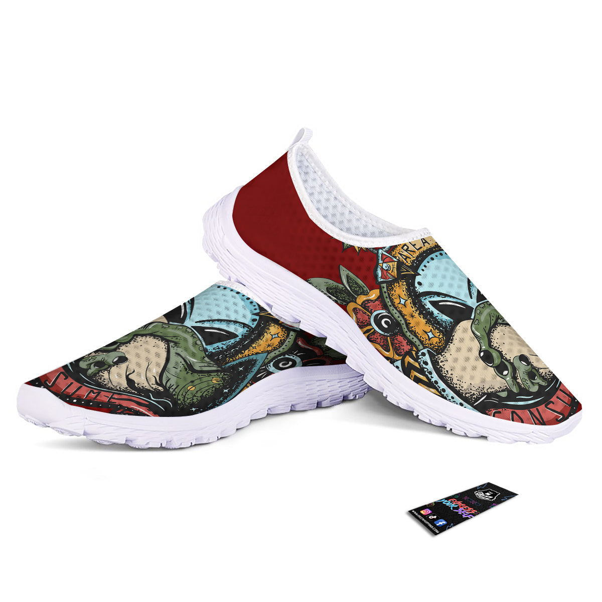 Aliens Area 51 Print Nurse Shoes-grizzshop