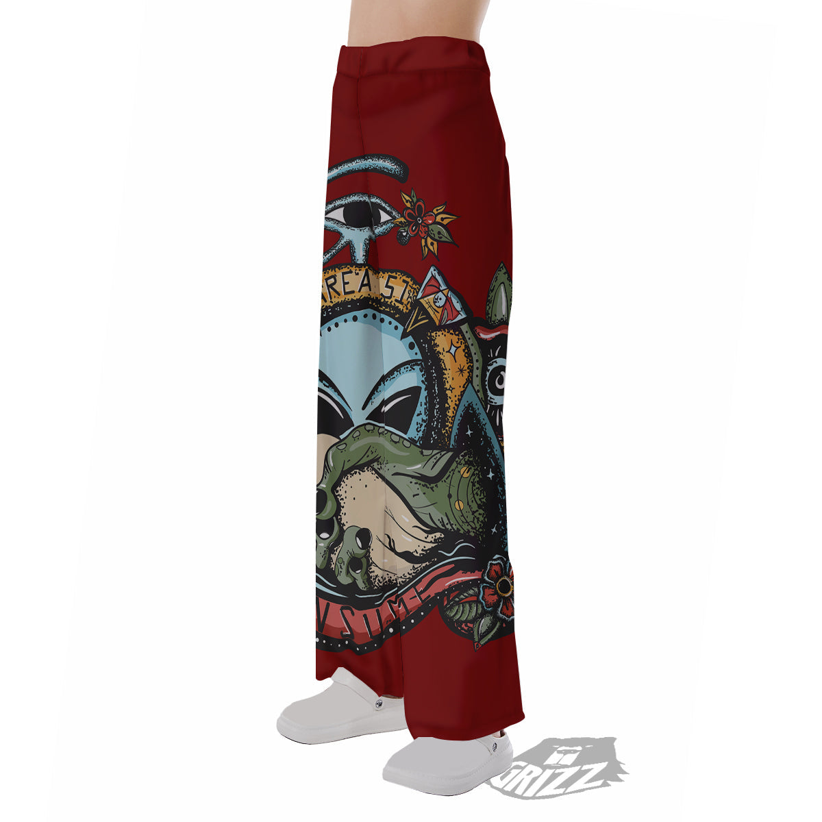 Aliens Area 51 Print Pajama Pants-grizzshop