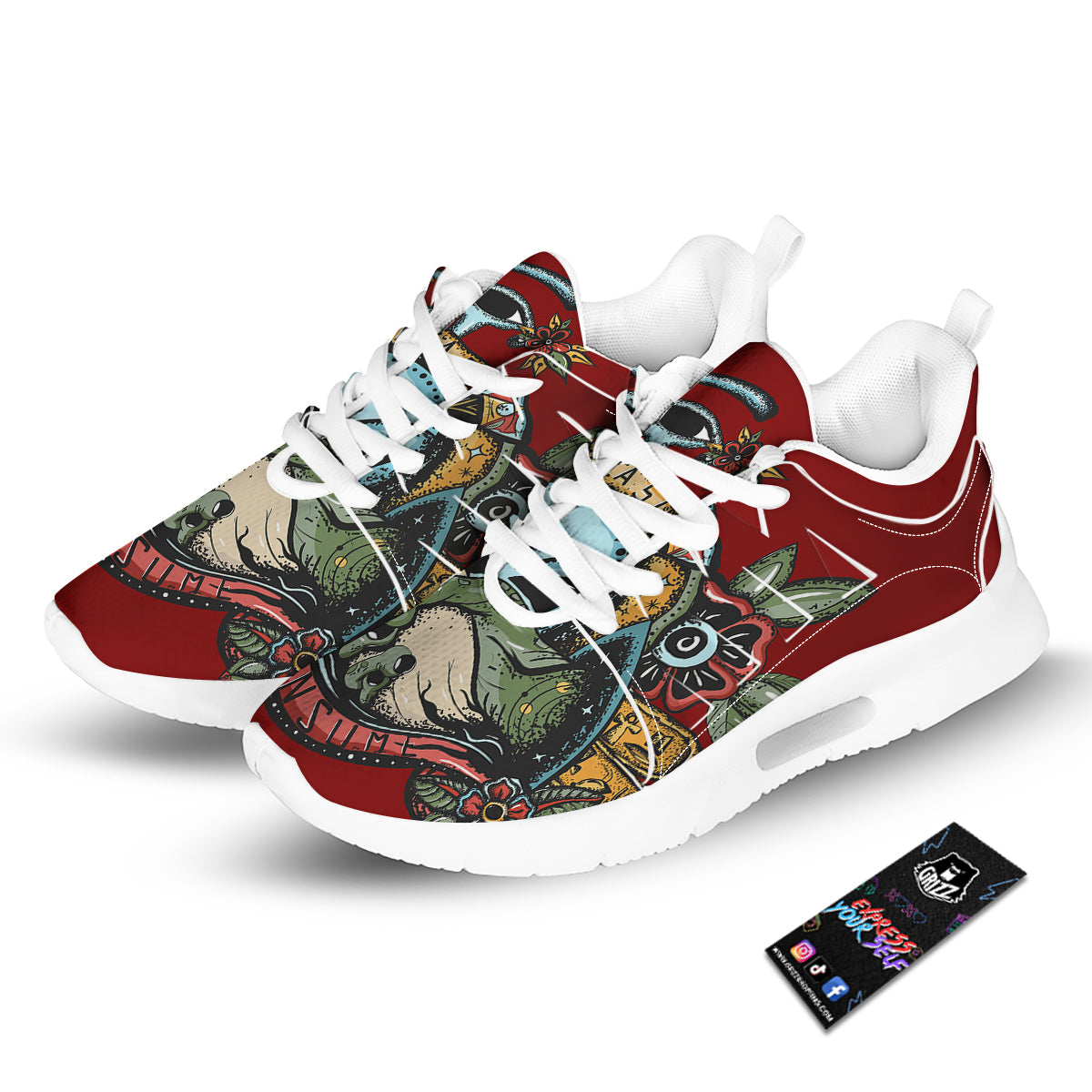 Aliens Area 51 Print Tennis Shoes-grizzshop