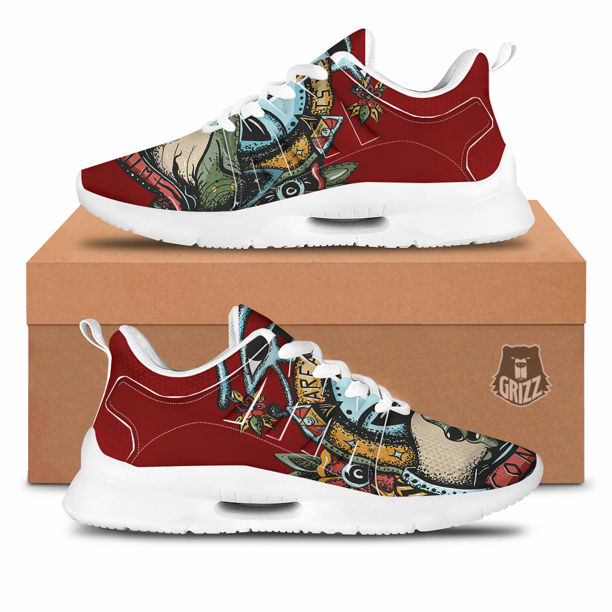 Aliens Area 51 Print Tennis Shoes-grizzshop