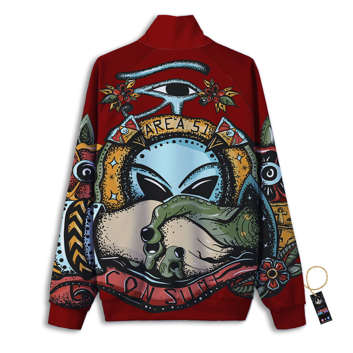 Aliens Area 51 Print Track Jacket-grizzshop
