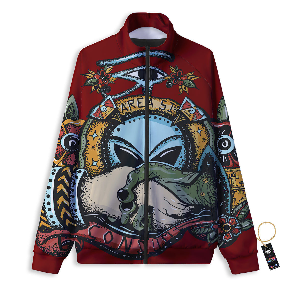 Aliens Area 51 Print Track Jacket-grizzshop
