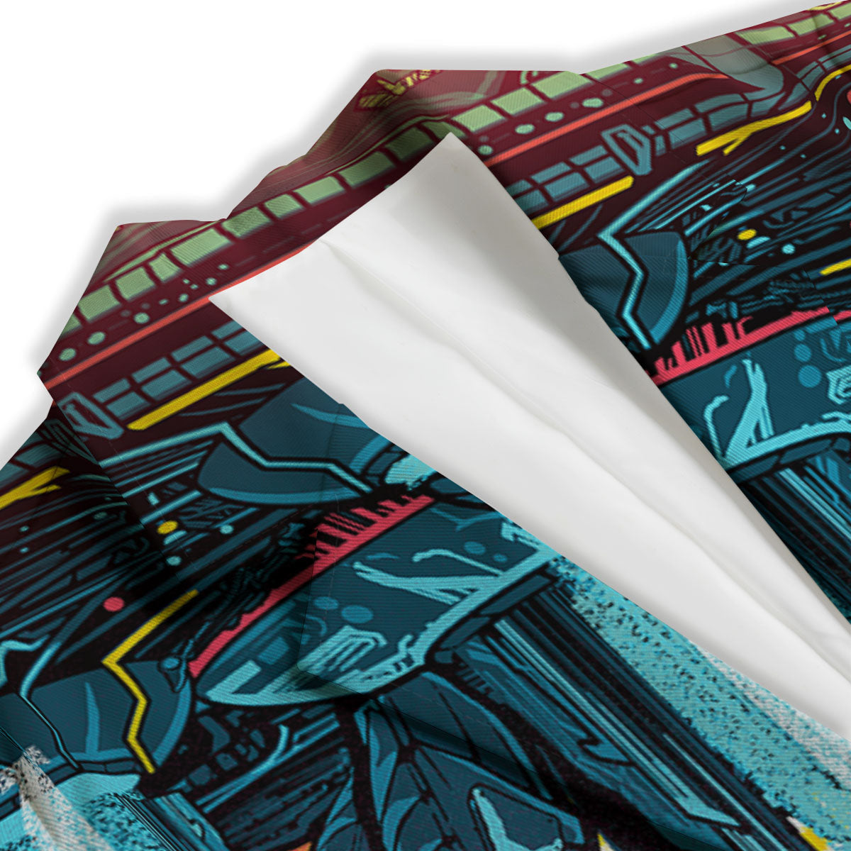 Aliens Invade earth Print Women's Blazer-grizzshop