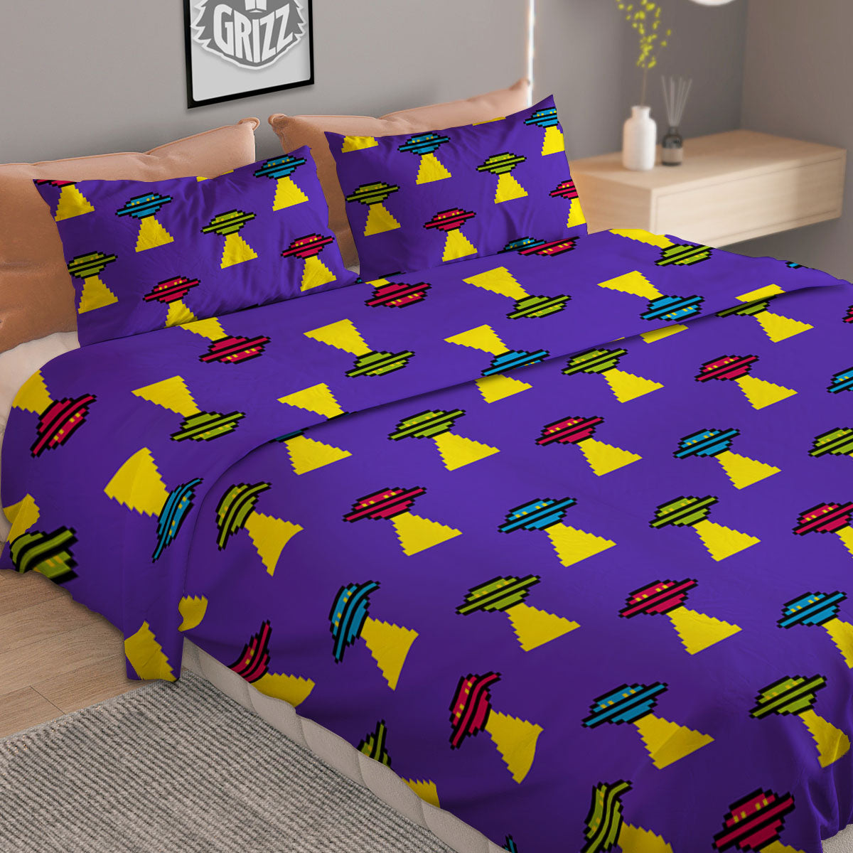 Aloha Hawaiian Vintage Print Pattern Duvet Cover Bedding Set