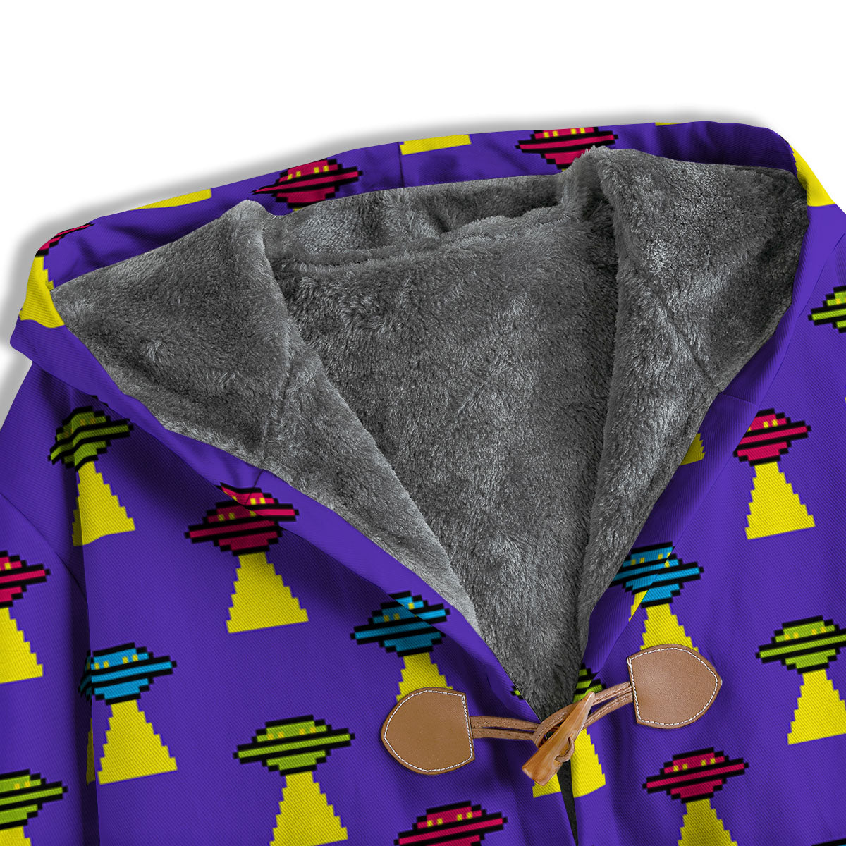Aliens UFO Pixel Print Pattern Men's Windbreaker Jacket-grizzshop