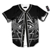 All Seeing Eye Black And Silver Print Baseball Jersey