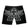 All Seeing Eye Black And Silver Print Boxer Briefs