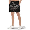 All Seeing Eye Black And Silver Print Men's Gym Shorts-grizzshop