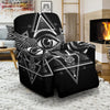 All Seeing Eye Black And Silver Print Recliner Slipcover-grizzshop