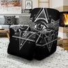 All Seeing Eye Black And Silver Print Recliner Slipcover-grizzshop