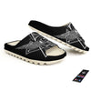 All Seeing Eye Black And Silver Print Sandals-grizzshop