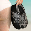 All Seeing Eye Black And Silver Print Water Shoes-grizzshop