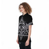 All Seeing Eye Black And Silver Print Women's Golf Shirts-grizzshop