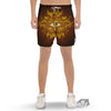 All Seeing Eye Gold Print Men's Gym Shorts-grizzshop