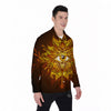 All Seeing Eye Gold Print Men's Long Sleeve Shirts-grizzshop