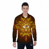 All Seeing Eye Gold Print Men's Long Sleeve Shirts-grizzshop