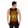 All Seeing Eye Gold Print Men's Tank Top-grizzshop