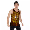 All Seeing Eye Gold Print Men's Tank Top-grizzshop