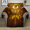 All Seeing Eye Gold Print Recliner Protector-grizzshop