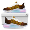 All Seeing Eye Gold Print Running Sneakers-grizzshop