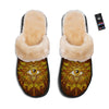 All Seeing Eye Gold Print Slippers-grizzshop