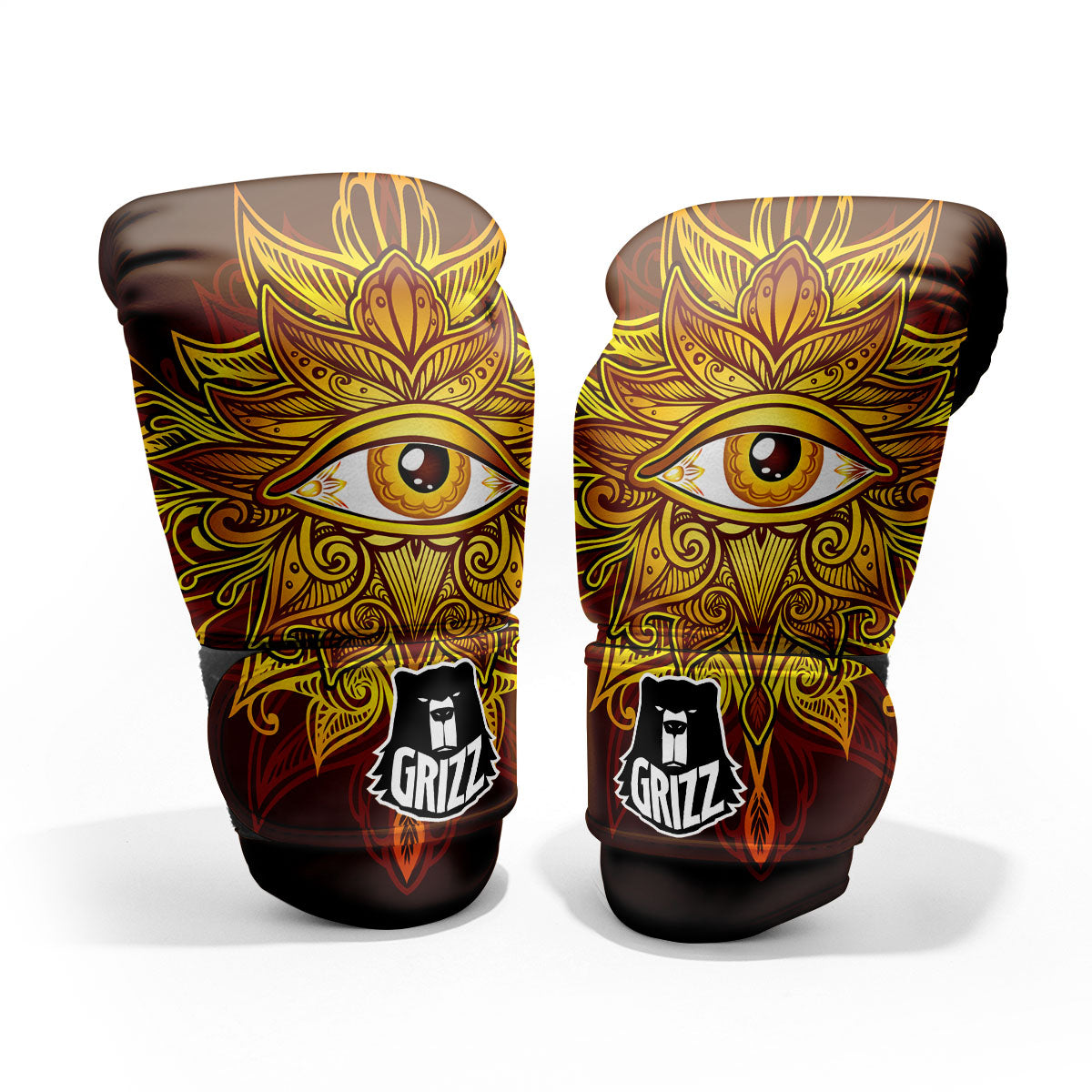 All Seeing Eye Gold Print Pro Boxing Glove